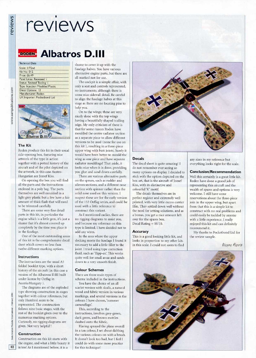 Scale Aviation Modeller International 2003-02